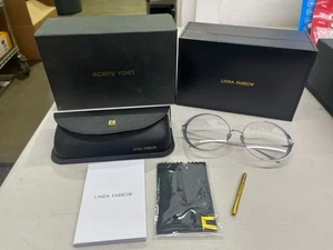 Linda Farrow - Hart Brille in Silber / Blau - LFL933C2 - Bild 1 von 8