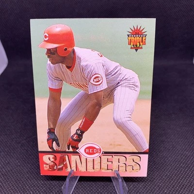 1994 Triple Play 219 Reggie Sanders   Cincinnati Reds  Baseball Card - Image 1 of 2