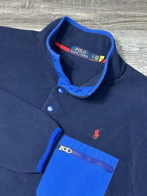 Polo Ralph Lauren Polar Cuello Simulado Pullover Suéter Chamarra L Foto 1 de 4