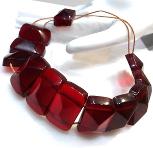 ANTIQUE ART DECO CHERRY AMBER BEAD BRACELET FOR REPAIR cHERRY AMBER BEADS, - Picture 1 of 12