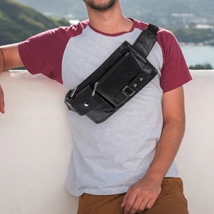 1 pieza Bolso de cintura para hombres Bolso deportivo Pecho Informal Bandolera Mochila de hombro - Imagen 1 de 12