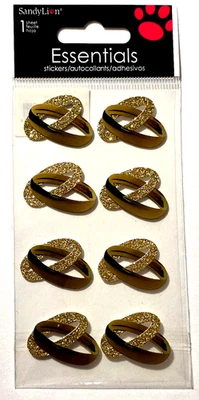 Sandylion Essentials WEDDING RINGS 3D Stickers - 8 pcs - Изображение 1 из 2