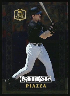 1998 Topps Stars 'n Steel - Mike Piazza #40 - Image 1 of 2