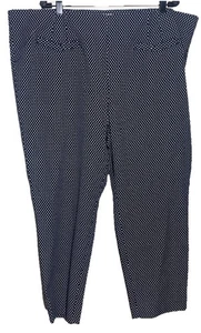 Anthropologie The Essential Slim Knit Crop Pants Size 24W Black White - Picture 1 of 6