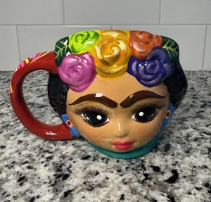 Taza Barro Frida Kaffeebecher - handbemalt Vintage - Bild 1 von 6