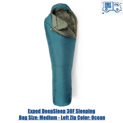 Exped DeepSleep 30F 睡袋尺寸:中等 - 左拉链颜色:海洋 — 第 1/4 张图片
