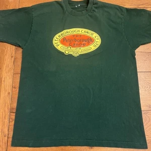 The Peterborough Canoe Co. Canada Vintage Green Shirt Single Stitch - Picture 1 of 7
