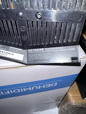 Netgear Nighthawk AX8 - AX6000 cax80 Cable Modem, Built-in WiFi 6 Router - Black - Image 1 of 4
