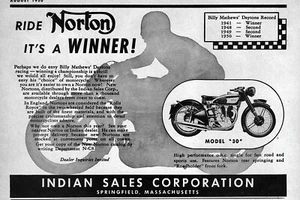1950 Norton Model 50 Motorcycle "It's a Winner" Original Print Ad - Picture 1 of 1