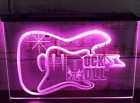 Panneau lumière néon rock n roll DEL groupe de musique guitare bar pub club 3D décoration murale art décor