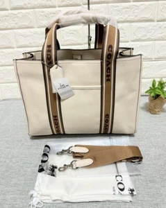 Coach Smith Chalk Vanilla Color Signature Tote Bag - NEW - Picture 1 of 11