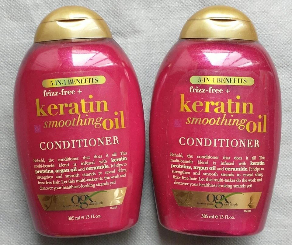 Lot of 2 OGX Anti Breakage + Keratin Oil Conditioner smoothing oil 13 oz  - Image 1 of 1