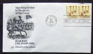 US FDC SC #1614 BULK RATE COIL STAMP 1976. 7.7c pair - Picture 1 of 1