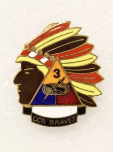 U.S. Army DI Pin: Combat Command B, 3rd Armored Div - nhm, German made - Bild 1 von 1