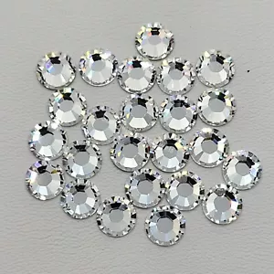 12pc Swarovski Crystal Clear ss34 7mm Flat Back Round Rhinestone 2028 - Picture 1 of 2