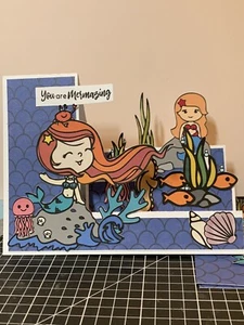 Kit de tarjetas hechas a mano Stampin' Up! Tarjeta de verano Mermaid Ocean - Imagen 1 de 3