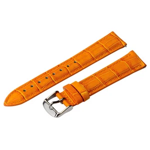 GENUINE CROCO GRAIN LEATHER INTERCHANGEABLE Watch Band Strap - Picture 1 of 17