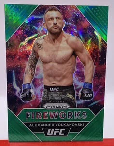 2021 Prizm UFC Alexander Volkanovski FiREWORKS  Green Prizm SP #11 Free Shipping - Picture 1 of 2