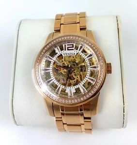 Reloj Pulsera Automático Cara Reloj Grande Banda Dorada - Diseño Jean - Imagen 1 de 12