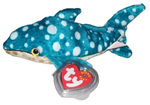 2001 Ty Beanie Babies 7" Poseidon the Whale Shark *RETIRED* - Picture 1 of 3