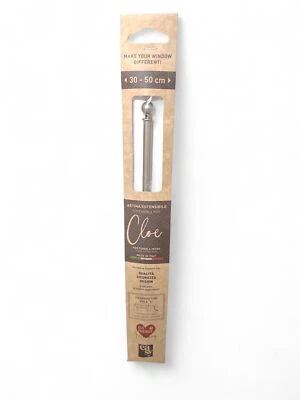 Astina estensibile da 30 a 50 cm Easy Cloe per tende a vetro 30 a 50 cm argento - Immagine 1 di 4