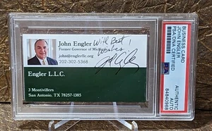Governor John Engler Autograph PSA/DNA  Signed Business Card - Picture 1 of 2