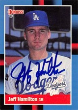 Jeff Hamilton autographed Baseball Card (Los Angeles Dodgers) 1988 Donruss #525