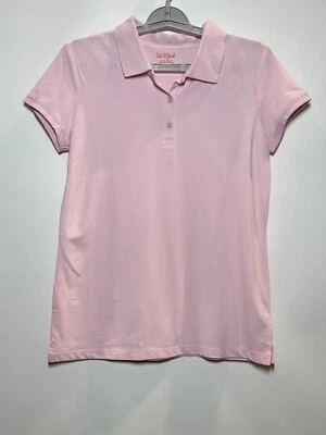 Girls' Short Sleeve Pique Uniform Polo Shirt - Cat & Jack Pink XXL - Image 1 of 2