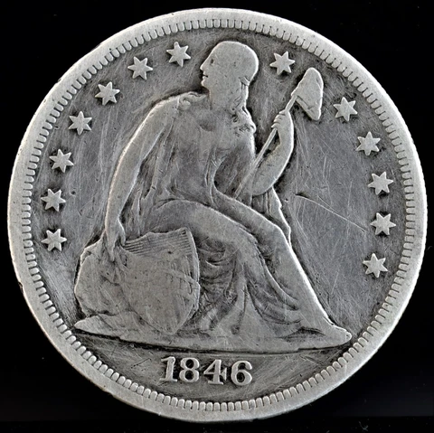 1846-O Seated Liberty Dollar Cleaned Cover