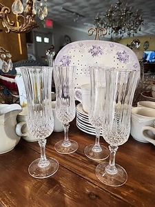 Vintage Fluted Crystal Champagne Glass, Cristal D Arques Longchamp Pattern - Picture 1 of 7