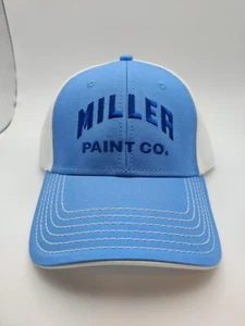 Sombrero de béisbol Miller Paint Co para hombre azul claro blanco ajustable con ajuste deslizable nuevo sin etiquetas - Imagen 1 de 4