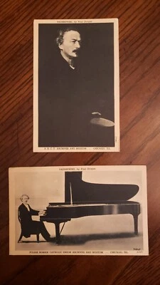 TWO POSTCARD FIRST DAY COVERS - PADEREWSKI CHAMPION OF LIBERTY STAMPS - Image 1 of 2