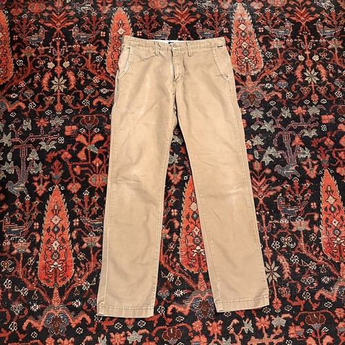 Pantaloni chino uomo Vans autentici taglia 32x30 kaki beige slim fit skateboard