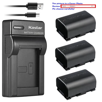 Cargador delgado de batería Kastar para JVC BN-VG107 JVC Everio GZ-HD750 Everio GZ-HD760 Foto 1 de 4