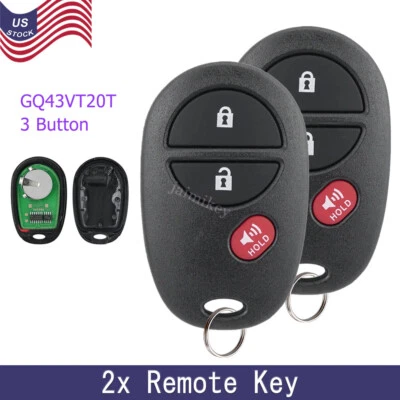 2 For 2006 2007 2008 2009 2010 Toyota Tacoma Remote Car Keyless Entry Key Fob - Image 1 of 4