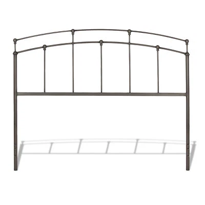 Queen Bed Size Fenton Black Walnut Metal Bolt-On Headboard - Image 1 of 2