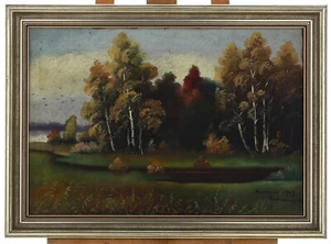 Landschaft aus Smolensk 1943 - Gemälde Öl auf Leinwand, unleserlich signiert - Bild 1 von 7