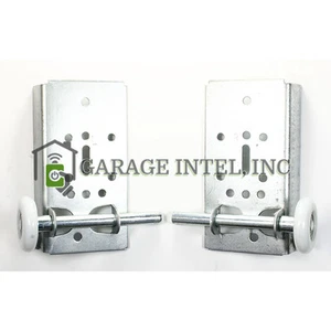 Garage Door Bottom Brackets Set Fixture with 11 Ball Nylon Rollers - Picture 1 of 1