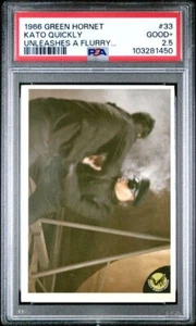 Tarjeta Green Hornet Kato Unleashes Flurry 1966 Bruce Lee 33 resistente clasificación PSA 2,5 - Imagen 1 de 2