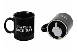 Have a Nice Day Middle Finger Coffee Mug Gag Funny Gift 12 Oz - Picture 1 of 3