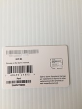New Micro SIM Card for Sprint, Boost, Virgin Mobile SIMGLT207R