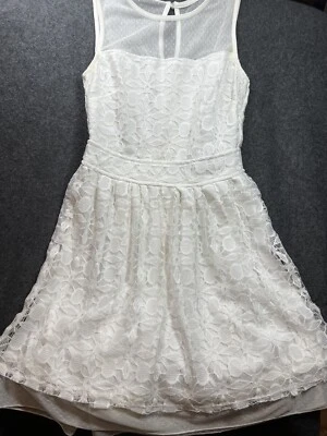 Charlotte russe women's size small lace fit n flare dress layered - Image 1 of 4