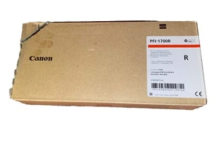 GENUINE Canon imagePROGRAF INK PFI-1700R RED 700ml size NEW IN BOX Date 2019 - Picture 1 of 6