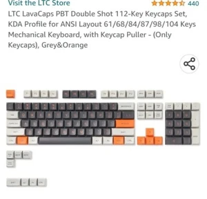 LTC LavaCaps PBT Double Shot 112-Key Keycaps Set, KDA Profile for ANSI Layout - Bild 1 von 9