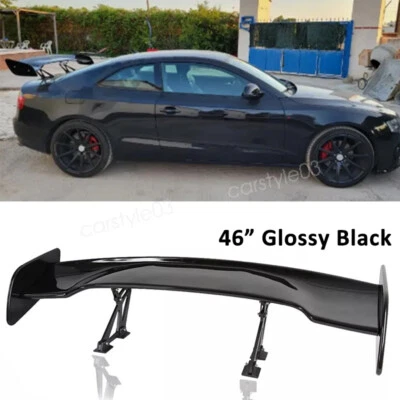 For Audi A5 S5 A4 S4 A3 S3 46" Gloss Black Rear Trunk GT Racing Spoiler Wing Foto 1 de 4