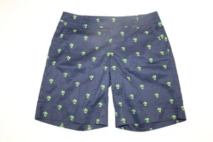 Carino pantaloncino Lilly Pulitzer Palm Beach Fit blu navy ricamato palma TAGLIA 6 - Foto 1 di 6
