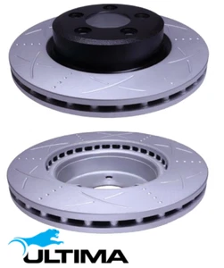 ULTIMA SLOTTED FRONT DISC BRAKE ROTOR SET FOR FORD TERRITORY SZ 276DT 2.7L V6 - Picture 1 of 1