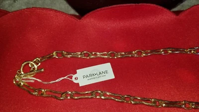 NEW  Park Lane Gold Tone Shiny Link Choker Necklace Toggle Clasp - Image 1 of 4