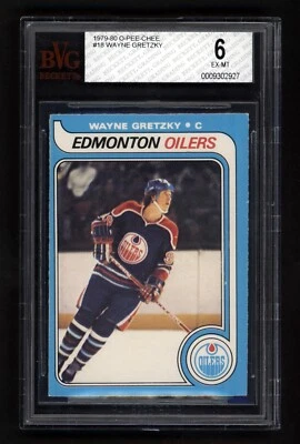 1979-80 OPC #18 WAYNE GRETZKY ROOKIE CARD BGS BVG 6 EX-MT - Image 1 of 2