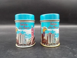Salero y pimentero de hojalata retro vintage de Las Vegas - Imagen 1 de 8